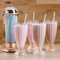 ΠΟΤΗΡΙ MILKSHAKE ΡΙΓΕΣ ΔΙΑΦΑΝΟ 350ml ΣΕΤ 6 ΤΕΜΑΧΙΩΝ 00810050-TS SZ