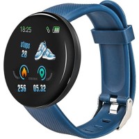 D18 Smartwatch με Παλμογράφο (Μπλε)