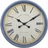 Blue Αντικέ Ρολόι Τοίχου Ξύλινο 50cm ART1172