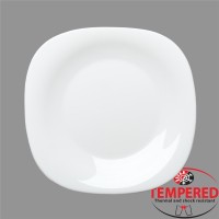 Bormioli Rocco Parma Πιατέλα Σερβιρίσματος Τετράγωνη Γυάλινη Λευκή 31x31εκ.