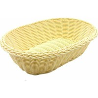 ΚΑΛΑΘΙ ΟΒΑΛ RATTAN 24cm x 16cm ΜΠΕΖ