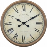 Yellow Αντικέ Ρολόι Τοίχου Πλαστικό Εκρού 50cm ART1173