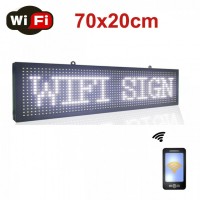 Κυλιόμενη Πινακίδα LED Μονής Όψης Αδιάβροχη SDS-7062 70x20cm Λευκό