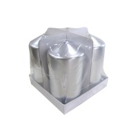 AGC Χριστουγεννιάτικο Κερί Ασημί 7.5εκ. 00001364