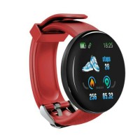 D18 Smartwatch με Παλμογράφο (Κόκκινο)