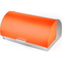 Homestyle Ψωμιέρα με Καπάκι Inox σε Πορτοκαλί Χρώμα 37.5x18.5x25.5cm 6160309OR-4