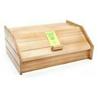 Homestyle Ψωμιέρα με Καπάκι Ξύλινη σε Καφέ Χρώμα 42x28x18cm 981569