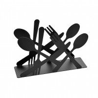 Milan Χαρτοπετσετοθήκη Μεταλλική Μαύρη 13.5x9cm 638652443