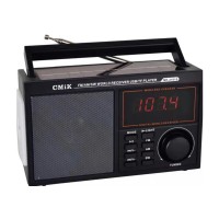 MK-2101S Επιτραπέζιο Ραδιόφωνο Ηλιακό με Bluetooth Γκρι
