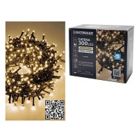 300 Χριστουγεννιάτικα Λαμπάκια LED Θερμό Λευκό 12μ σε Σειρά με Μαύρο Καλώδιο 02449957Ρ General Trade