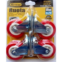 Herran 883002 Ρόδες Περιστρεφόμενες 4τμχ 50x21mm