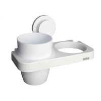 Bathlux 30140 Επιτοίχια Ραφιέρα Μπάνιου Πλαστική με 1 Ράφι και Βεντούζες