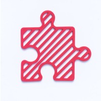 Lalos Puzzle 4297 Σουβέρ Πλαστικό Ροζ 12.2x12.2cm