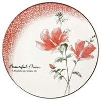 Beautiful Flower Πιάτο Ρηχό Κεραμικό Πολύχρωμο με Διάμετρο 27cm SDS-20869