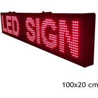 Ηλεκτρονική Πινακίδα Κυλιόμενη Πινακίδα LED Wifi Μονής Όψης 100x20cm Κόκκινο -SDS-8790