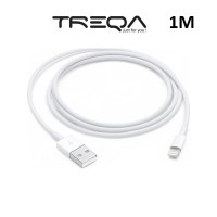 Treqa CA-1012 USB-A to Lightning Cable Λευκό 1m