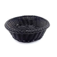 ΚΑΛΑΘΙ ΣΤΡΟΓΓΥΛΟ RATTAN 24cm ΜΑΥΡΟ