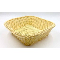 ΚΑΛΑΘΙ ΤΕΤΡΑΓΩΝΟ RATTAN 24cm x 24cm ΜΠΕΖ