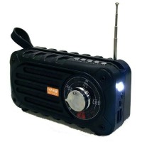 NS-S233S Επιτραπέζιο Ραδιόφωνο Ηλιακό με Bluetooth και USB Μαύρο
