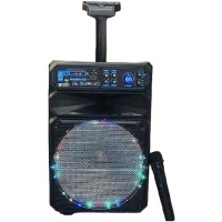Kimiso Σύστημα Karaoke με Ασύρματo Μικρόφωνo QS-1208 σε Μαύρο Χρώμα