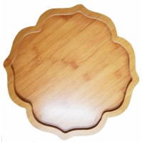 Δίσκος Σερβιρίσματος Ξύλινος Bamboo Στρογγυλός 30εκ. - For Home 9789978