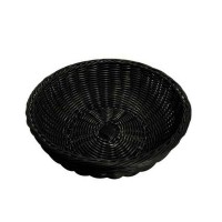 Homestyle Καλάθι Ψωμιού Ψάθινο σε Μαύρο Χρώμα 21x21x6cm 7318511