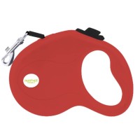 Nunbell Pet Πτυσσόμενο Λουρί/Οδηγός Σκύλου Ιμάντας σε Κόκκινο Χρώμα 5m 33959