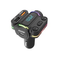 FM Transmitter Αυτοκινήτου με Bluetooth / USB / Type-C AB-CZ04