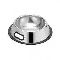 Nunbell Pet Ανοξείδωτο Μπολ Φαγητού & Νερού για Σκύλο σε Ασημί χρώμα 26cm 33917