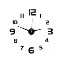 Ρολόι Τοίχου Αυτοκόλλητο Μαύρο 90cm 32334-BLACK