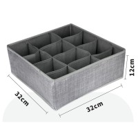 Tpster Θήκη Αποθήκευσης Ρούχων σε Γκρι Χρώμα 32x32x12cm 29464