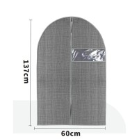 Tpster Θήκη Αποθήκευσης Ρούχων σε Γκρι Χρώμα 60x137cm 29457