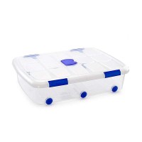 PlasticForte Πλαστικό κουτί αποθήκευσης με ρόδες No 14 56L 60 x 80 x 18 cm -11249