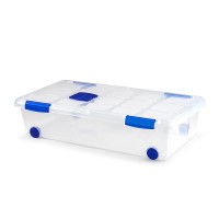 PlasticForte Πλαστικό Κουτί Αποθήκευσης No 11 30L με Ρόδες και Καπάκι 41 x 73 x 18 cm -11166