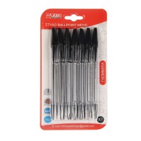 Tpster Στυλό Ballpoint με Μαύρο Μελάνι 7τμχ 25883