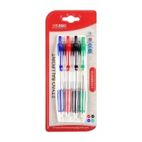 Tpster Στυλό Ballpoint 0.7mm με Πολύχρωμο Μελάνι 4τμχ 25900