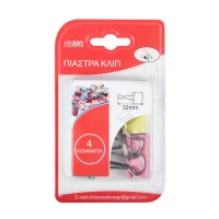 Tpster Κλιπς Μεταλλικά 32mm 4τμχ 25996