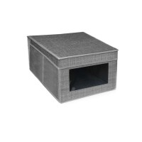 Υφασμάτινο Κουτί Αποθήκευσης Γκρι 25*35*16CM 29441 TS
