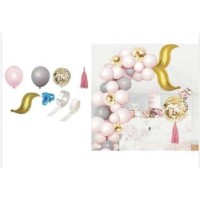 Mr. elephant DIY Σετ/103 τμχ. Μπαλόνια Latex σε  Ρόζ , Γκρί και Χρυσό Χρώμα -23160