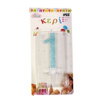 Tpster Κεράκι Γενεθλίων Αριθμός σε Γαλάζιο Χρώμα 29938