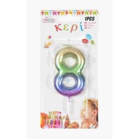 Tpster Κεράκι Γενεθλίων Αριθμός Πολύχρωμο 29955