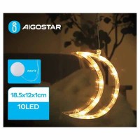 Aigostar Χριστουγεννιάτικο Πλαστικό Φωτιζόμενο Διακοσμητικό Φεγγάρι  Μπαταρίας 18,5x12x1εκ.