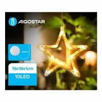 Aigostar Χριστουγεννιάτικο Πλαστικό Φωτιζόμενο Διακοσμητικό Αστέρι Μπαταρίας 19x18x1εκ.