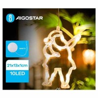 Aigostar Χριστουγεννιάτικο Πλαστικό Φωτιζόμενο Διακοσμητικό Άγιος Βασίλης Μπαταρίας 21x13x1εκ.