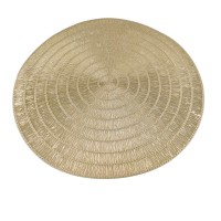 Tpster Σουπλά Στρογγυλό Πλαστικό Χρυσό 38cm 34661