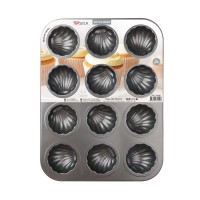 Tpster Φόρμα Ζαχαροπλαστικής για Cupcakes/Muffins από Αλουμίνιο 12 Θέσεων 34440