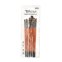 Tpster Σετ Πινέλα Ζωγραφικής 6τμχ 34225