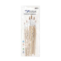 Tpster Σετ Πινέλα Ζωγραφικής 6τμχ 34229
