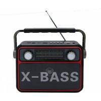 CMIK MK-120 Retro Φορητό Ραδιόφωνο Επαναφορτιζόμενο με Bluetooth και USB Κόκκινο