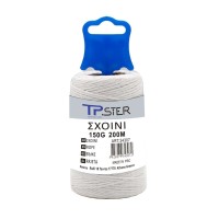Tpster Κορδόνι Βαμβακερό Λευκό 1.5mm x 200m 34307